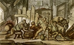 Le musicien paysan dans une taverne de village