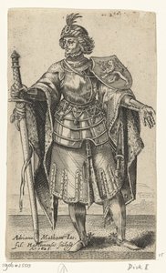 Portrait de Dirk I, comte de Hollande - Comtes et comtesses de Hollande (titre de la série) - Adriaen Matham