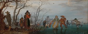 Hiver (Divertissement sur la glace) - Adriaen Pietersz van de Venne