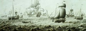 Navires dans des eaux agitées