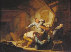 Dutch : Les paysans se battent dans une auberge
