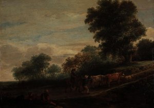 Paysage avec bergers et bétail - Adriaen van Ostade