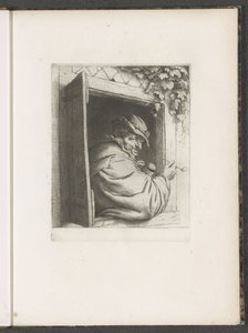 Homme fumant à une fenêtre - Adriaen van Ostade