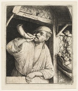 Le boulanger sonnant son cor - Adriaen van Ostade