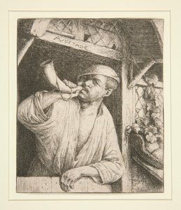 Le boulanger sonnant son cor - Adriaen van Ostade