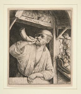 Le boulanger sonnant son cor - Adriaen van Ostade