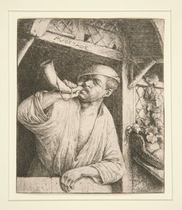 Le boulanger sonnant du cor - Adriaen van Ostade