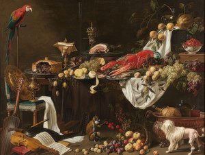 Nature morte de banquet - Adriaen van Utrecht