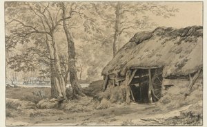 Une cabane ou une bergerie dans les bois