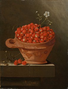 Nature morte avec des fraises dans un pot en argile, 1704