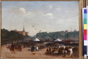 Les Balagans sur le Champ de Mars à Saint-Pétersbourg par Volkov, Adrian Markovich (1827-1873)
