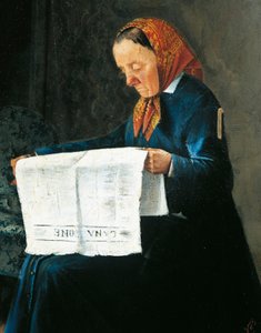 Lecture de journal, par Adriano Cecioni (1836-1886)