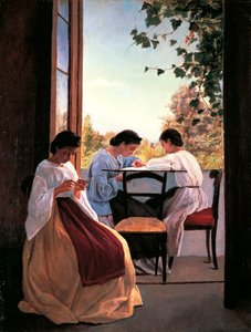Les brodeuses (détail)