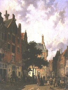 Scène de rue en Hollande