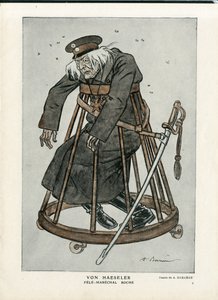 Fantasio, vers 1916_6_1 - Illustration de A Barrere (1874-1931): Guerre de 14-18, Allemagne Prusse, Vérifier dates - Von Haesler - Sénilisation