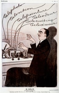 Image humoristique sur Belin et son belinographe - par Barrère, dans « Fantasio » du 01/12/1931 - Adrien Barrere