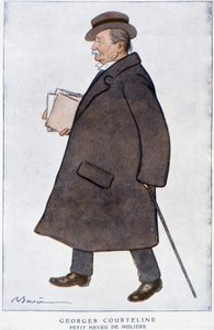 Portrait de Georges Courteline. Dessin par Barrère - dans Fantasio, février 1922.