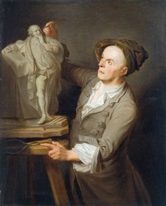 Louis-François Roubiliac (1695-1762) modelant son monument à Shakespeare