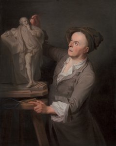 Louis-François Roubiliac modelant son monument à Shakespeare - Adrien Carpentiers