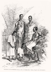 Habitants de Grand-Bassam, illustration du Tour du Monde, 1868