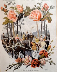 La fête des fleurs. Dessin par Adrien Marie