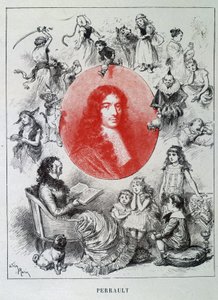 Portrait de Charles Perrault - dans "Les Contes de Fées" de Charles Perrault, illustrations par Adrien Marie