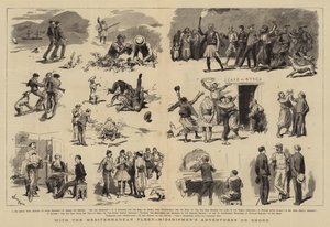 Avec la flotte méditerranéenne, aventures à terre des aspirants - Adrien Emmanuel Marie