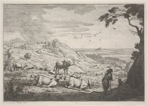 Paysage avec vaches - Adrien Manglard