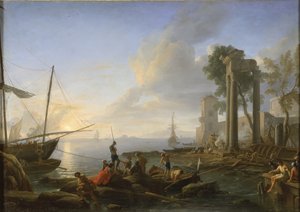 Marina au coucher du soleil, 1726