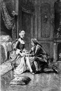 Gravure par Adrien Moreau (1843-1906) illustrant « Candide » de François Marie Arouet dit Voltaire (1694-1778)