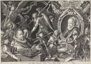 Portrait allégorique de Bartholomeus Spranger et sa femme Christina Muller