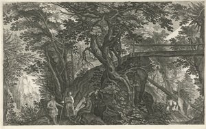 Paysage forestier avec un pont - Egidius  Sadeler (II)
