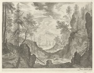 Paysage forestier avec cascade - Egidius  Sadeler (II)