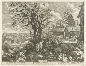 Décembre (De twaalf maanden) - Egidius  Sadeler (II)