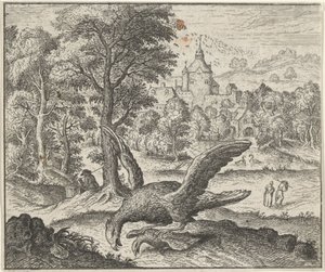Fable du vautour et du rossignol - Egidius  Sadeler (II)