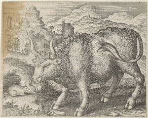 Fable du taureau et de la souris - Egidius  Sadeler (II)