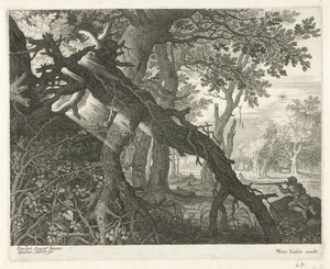 Chasse aux lapins dans un paysage forestier