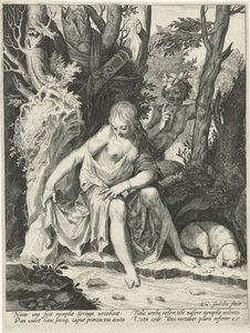 Pan espionne la nymphe Syrinx - Egidius  Sadeler (II)