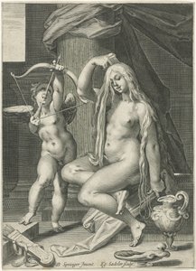 Vénus peignant ses cheveux - Egidius  Sadeler (II)