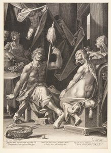Hercule et Omphale - Aegidius Sadeler II