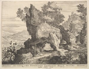 Paysage rocheux avec Saint Jérôme - Aegidius Sadeler II