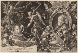 Bartholomaeus Spranger et sa défunte épouse Christina Muller - Aegidius Sadeler II, after Bartholomaeus Spranger