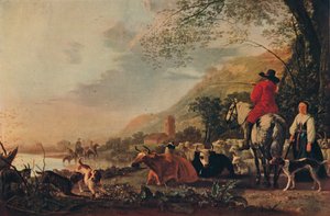 Paysage vallonné avec figures, vers 1655