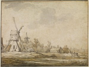Un paysage avec des moulins - Aelbert Cuyp