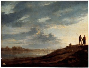 Coucher de soleil sur la rivière, années 1650 - Aelbert Cuyp