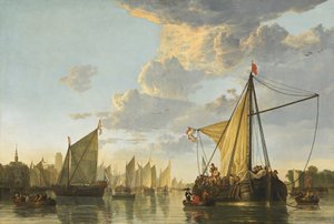 La Meuse à Dordrecht, vers 1650