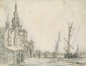 Vue du Groothoofdspoort depuis le nord-est, Dordrecht, 1618 - Aelbert Cuyp