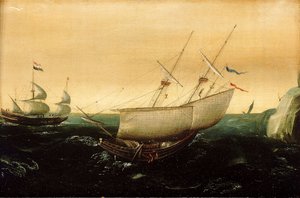 Un navire hollandais au près, c.1610