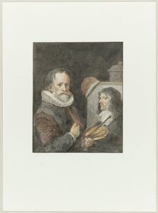 Portrait de Michiel van Mierevelt, peignant Jacob Willemsz. Delff - Aert Schouman