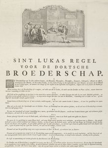 Règles de la guilde de Saint-Luc à Dordrecht, 1736